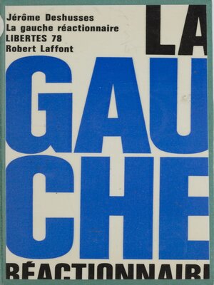 cover image of La gauche réactionnaire